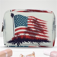 Patriotic Usa United States Flag Old Glory Make Up Pouch (medium) by Ravend