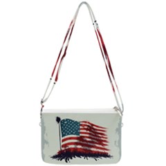 Patriotic Usa United States Flag Old Glory Double Gusset Crossbody Bag by Ravend