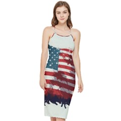 Patriotic Usa United States Flag Old Glory Bodycon Cross Back Summer Dress by Ravend