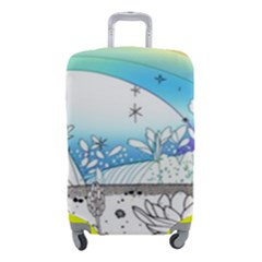 Rainbow Fun Cute Minimal Doodle Drawing Luggage Cover (small) by Ravend