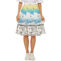 Rainbow Fun Cute Minimal Doodle Drawing Classic Short Skirt by Ravend