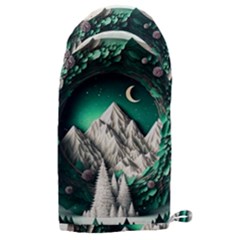 Christmas Wreath Winter Mountains Snow Stars Moon Microwave Oven Glove by Ravend