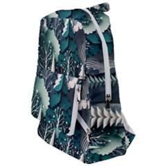 Forest Papercraft Trees Background Travelers  Backpack by Ravend