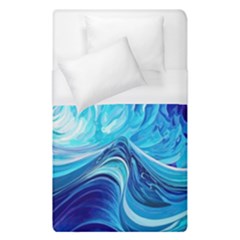 Tsunami Waves Ocean Sea Nautical Nature Water Duvet Cover (single Size) by Ravend