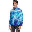 Tsunami Waves Ocean Sea Nautical Nature Water Men s Puffer Bubble Jacket Coat View2