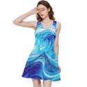 Tsunami Waves Ocean Sea Nautical Nature Water Inside Out Racerback Dress View3