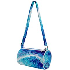 Tsunami Waves Ocean Sea Nautical Nature Water Mini Cylinder Bag by Ravend