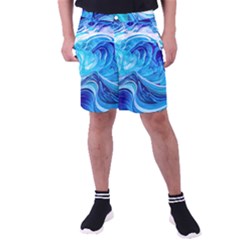 Tsunami Waves Ocean Sea Nautical Nature Water Men s Pocket Shorts by Ravend