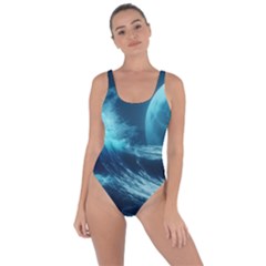 Moonlight High Tide Storm Tsunami Waves Ocean Sea Bring Sexy Back Swimsuit by Ravend