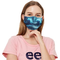 Moonlight High Tide Storm Tsunami Waves Ocean Sea Fitted Cloth Face Mask (adult)