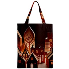 Gingerbread House Gingerbread Christmas Xmas Winter Zipper Classic Tote Bag by Ravend