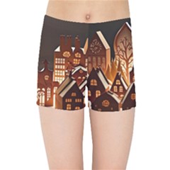 Gingerbread House Gingerbread Christmas Xmas Winter Kids  Sports Shorts