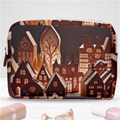 Gingerbread House Gingerbread Christmas Xmas Winter Make Up Pouch (medium) by Ravend