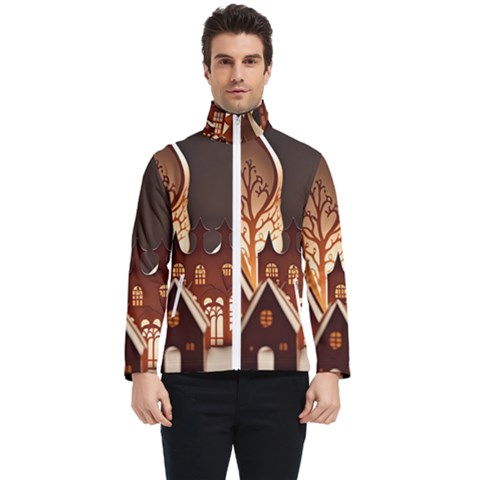 Gingerbread House Gingerbread Christmas Xmas Winter Men s Bomber Jacket by Ravend