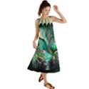 Waterfall Jungle Nature Paper Craft Trees Tropical Summer Maxi Dress View1