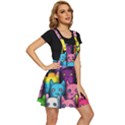 Cats Rainbow Pattern Colorful Feline Pets Apron Dress View3