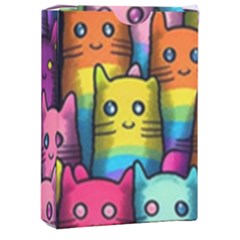 Cats Rainbow Pattern Colorful Feline Pets Playing Cards Single Design (rectangle) With Custom Box by Ravend