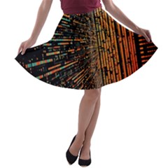 Data Abstract Abstract Background Background A-line Skater Skirt by Ravend