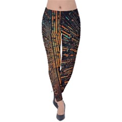 Data Abstract Abstract Background Background Velvet Leggings by Ravend