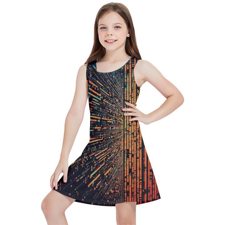 Data Abstract Abstract Background Background Kids  Lightweight Sleeveless Dress