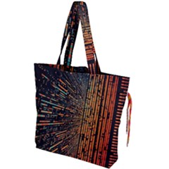 Data Abstract Abstract Background Background Drawstring Tote Bag by Ravend