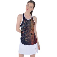 Data Abstract Abstract Background Background Racer Back Mesh Tank Top by Ravend