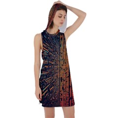 Data Abstract Abstract Background Background Racer Back Hoodie Dress by Ravend