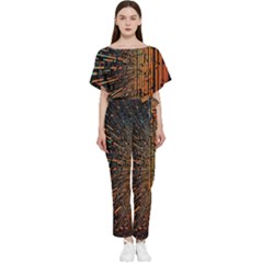 Data Abstract Abstract Background Background Batwing Lightweight Chiffon Jumpsuit by Ravend