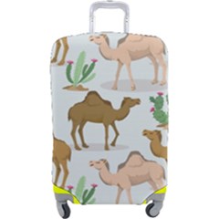 Camels-cactus-desert-pattern Luggage Cover (large) by Salman4z