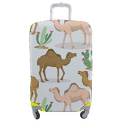 Camels-cactus-desert-pattern Luggage Cover (medium) by Salman4z