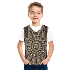 Hamsa-hand-drawn-symbol-with-flower-decorative-pattern Kids  Basketball Tank Top by Salman4z