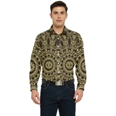 Hamsa-hand-drawn-symbol-with-flower-decorative-pattern Men s Long Sleeve  Shirt by Salman4z