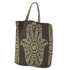 Hamsa-hand-drawn-symbol-with-flower-decorative-pattern Giant Grocery Tote by Salman4z