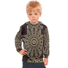 Hamsa-hand-drawn-symbol-with-flower-decorative-pattern Kids  Hooded Pullover by Salman4z