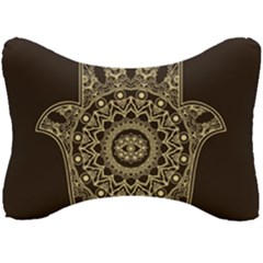 Hamsa-hand-drawn-symbol-with-flower-decorative-pattern Seat Head Rest Cushion by Salman4z