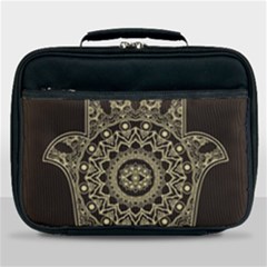 Hamsa-hand-drawn-symbol-with-flower-decorative-pattern Lunch Bag by Salman4z