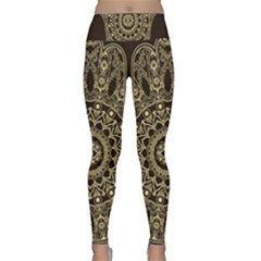 Hamsa-hand-drawn-symbol-with-flower-decorative-pattern Lightweight Velour Classic Yoga Leggings by Salman4z