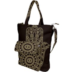 Hamsa-hand-drawn-symbol-with-flower-decorative-pattern Shoulder Tote Bag by Salman4z