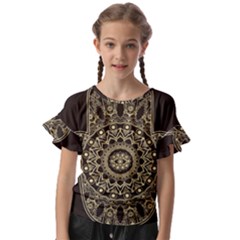 Hamsa-hand-drawn-symbol-with-flower-decorative-pattern Kids  Cut Out Flutter Sleeves by Salman4z