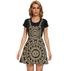 Hamsa-hand-drawn-symbol-with-flower-decorative-pattern Apron Dress by Salman4z