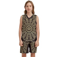 Hamsa-hand-drawn-symbol-with-flower-decorative-pattern Kids  Basketball Mesh Set by Salman4z