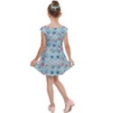 Nautical-marine-symbols-seamless-pattern Kids  Cap Sleeve Dress View2