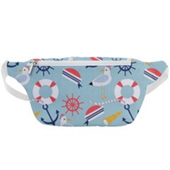 Nautical-marine-symbols-seamless-pattern Waist Bag  by Salman4z