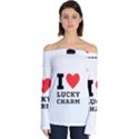 I love lucky charm Off Shoulder Long Sleeve Top View1