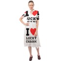 I love lucky charm Keyhole Neckline Chiffon Dress View1