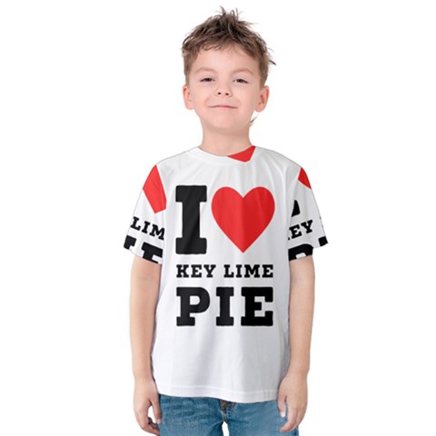 I Love Key Lime Pie Kids  Cotton Tee by ilovewhateva