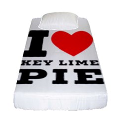 I Love Key Lime Pie Fitted Sheet (single Size) by ilovewhateva