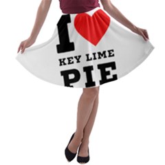 I Love Key Lime Pie A-line Skater Skirt by ilovewhateva