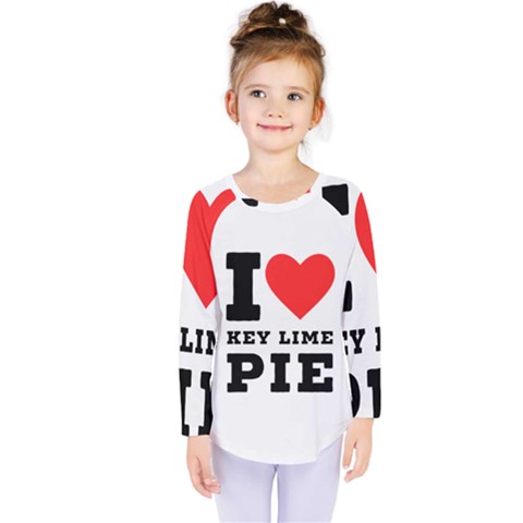 I Love Key Lime Pie Kids  Long Sleeve Tee by ilovewhateva