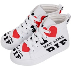 I Love Key Lime Pie Kids  Hi-top Skate Sneakers by ilovewhateva